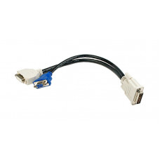 DVI-I to DVI-D and VGA splittter cable/adapter M/ F,F 25cm