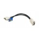 DVI-I to DVI-D and VGA splittter cable/adapter M/ F,F 25cm