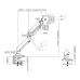 ROLINE Monitor arm for desk, Pneumatic, Desk Clamp, up to 18kg.