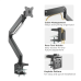 ROLINE Monitor arm for desk, Pneumatic, Desk Clamp, up to 18kg.