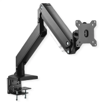 ROLINE Monitor arm for desk, Pneumatic, Desk Clamp, up to 18kg.